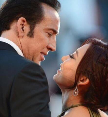 Alice Kim with her former husband Nicolas Cage.